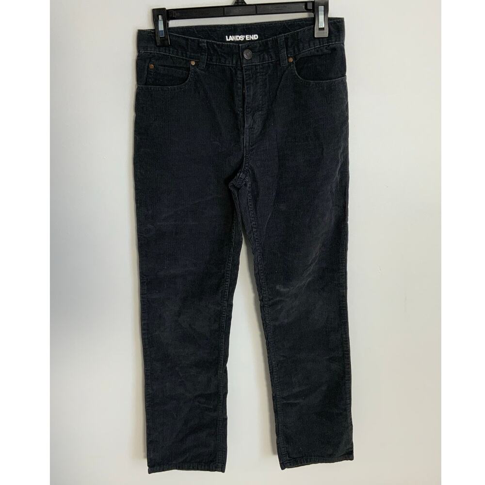 Lands' End Dark Grey Corduroy pants youth size‎ 14
